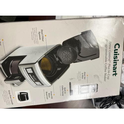 Cuisinart Brew Central Plus 14-Cup Programmable Coffee Maker ‼️has stains/there’s mild coffee grams on the item as well‼️