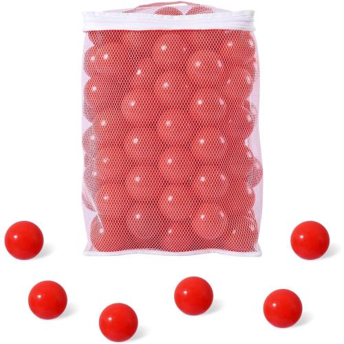 Ball Pit Balls for Kids, Plastic Refill 2.2 Inch Balls, 100 Pack, Bright Colors, Phthalate and BPA Free, Includes a Reusable Storage Bag with Zipper
