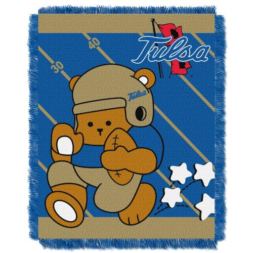 Tulsa Golden Hurricane the Northwest Company College Full Back 36  X 46  Woven Baby Blanket
