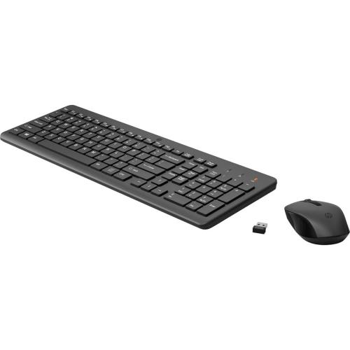 HP 330 Wireless Keyboard and Mouse Combo - 2.4 Ghz Wireless USB Receiver - Chiclet Keys, 12 Keyboard Shortcuts - 1600 DPI Multi-Surface Mouse - LED Num Lock, Caps Lock, Scroll Lock (2V9E6AA)