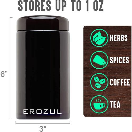 500 ml (1 oz) Screw Top Airtight Wide Mouth Ultraviolet Glass Jar with High UV Protection
