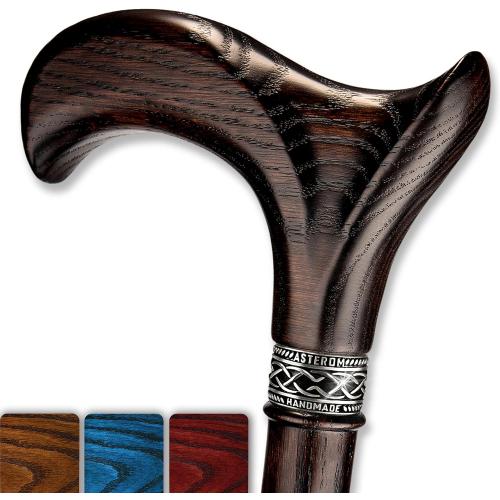 Asterom Handcrafted Walking Cane - Ergonomic, Derby, Wooden Canes for Men, Fashionable Walking Sticks for Seniors