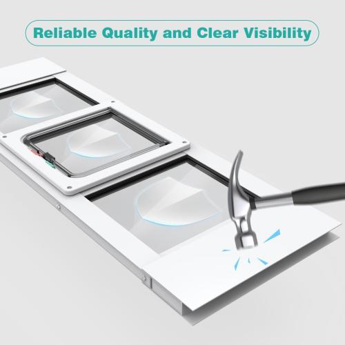 Aluminum Cat Door for Windows - Adjustable to Fit Window Width 28-32