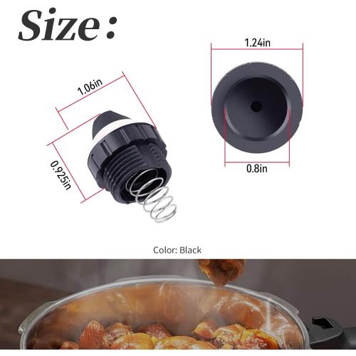 1Pc Pressure Cooker Jigger Valve,Black,High Temperature Resistance