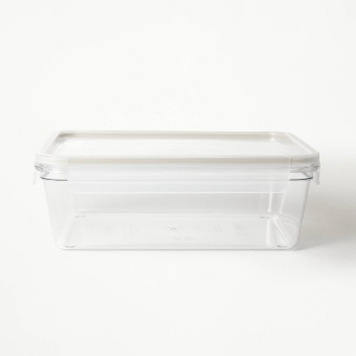 (3) 14 Cup Tritan Plastic Rectangle Food Storage Container Clear - Figmint™: Stackable, Freezer & Microwave Safe