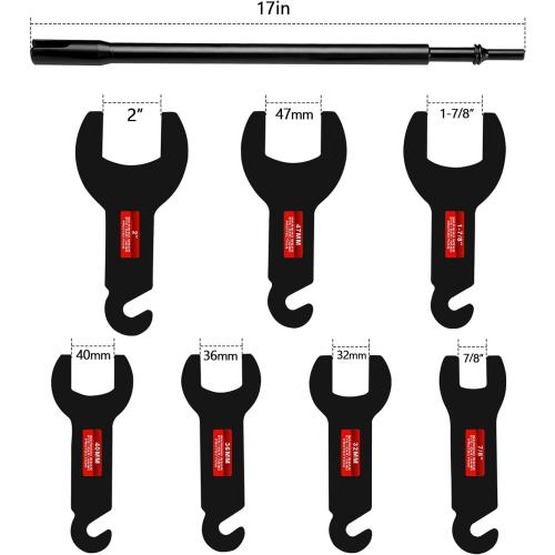BETOOLL 8PCS Pneumatic Fan Clutch Wrench - 43300 Removal Tool Kit, Auto Repair Spanner Kit Installs Compatible With Ford, GM, Chrysler and Jeep