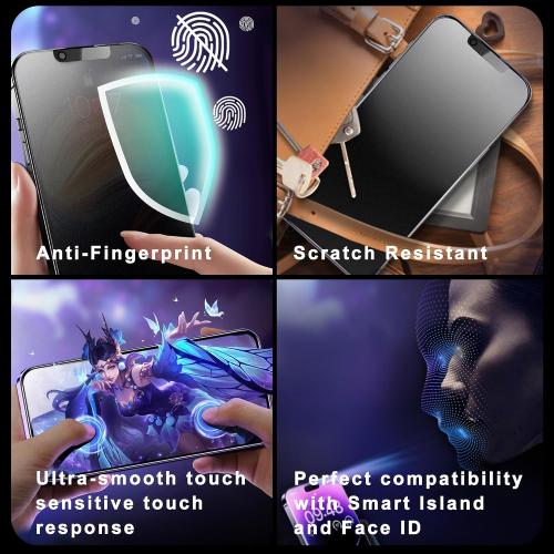2‑Pack Matte 25° Privacy Screen Protector for iPhone 17 Pro Max