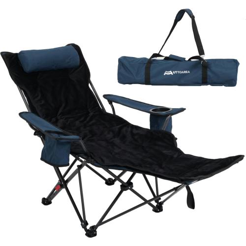 Portable Reclining Camping/Lounge Chair for Outdoor (1, Blue)
