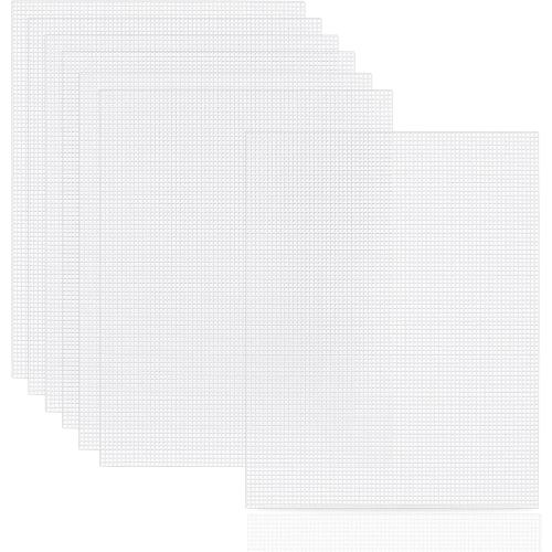 Phinus 7-Piece Plastic Canvas Sheets, 10.5 x 13.5, Eye Mesh for Embroidery & Knit Crochet Projects, DIY Handicraft, Make Dividers
