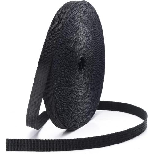 CooBigo Nylon Webbing 3/8 Inch 3/4 Inch 1 Inch 1-1/4 Inch 1.5Inch 2Inch Nylon Webbing Straps 3/8 3/4 1 1-1/4 1.5 & 2 Wide,12 Yard Webbing Strapping for Outdoor Crafting DIY