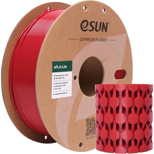eSUN PLA Filament 1.75mm, High Toughness 3D Printer Filament Upgraded PLA Filament, Dimensional Accuracy  /- 0.03mm, 1KG Cardboard Spool (2.2 LBS) 3D Printing Filament for 3D Printers, Fire Engine Red