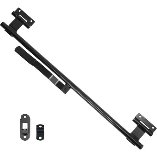 DIRTY !QWORK 36 Trailer Swing Door Hinged Cam Bar Lock for Enclosed Trailer Door Latch, RV Hauler Fold Down Door, Black, 2 Pack