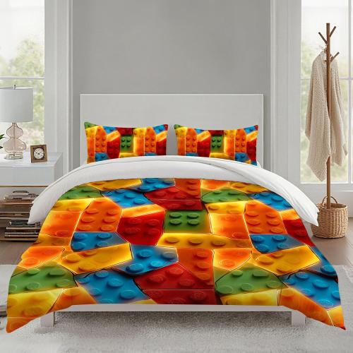 Autism Puzzle Bedding Set 3 Pieces Soft Comforter Cover Twin Size with 2 Pillowcases 1 Duvet Cover for Men Women Bedroom