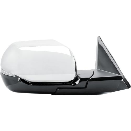Passenger Right Side Door Mirror Power Heated with BLIS Glass Turn Signal Light and Menory Power Folding Chrome Back Cover Glossy Arm Cover for Toyota Tundra and Toyota Sequoia 2022-2025