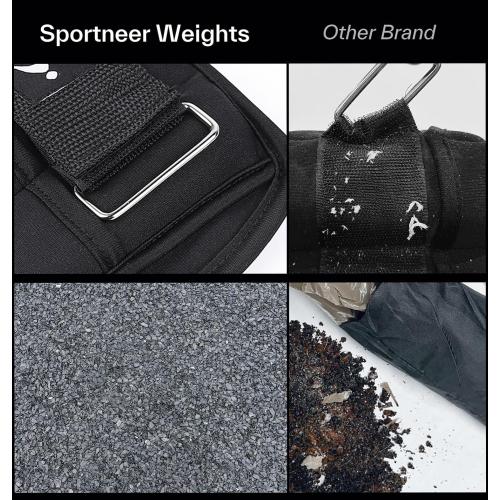 Sportneer Adjustable Ankle Weights Set - 1 Pair (2-10 lbs) Removable Sandbags for Women & Men, Comfortable Neoprene Leg Weights for Walking, Running, Pilates, Yoga, Home Workout & Physical Therapy