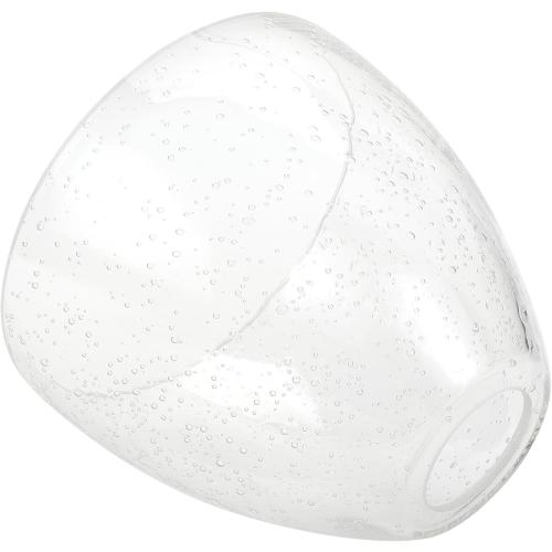 3 Pack Clear Seeded Bubble Bell Glass Lamp Shade Replacement, 1-5/8 Fitter