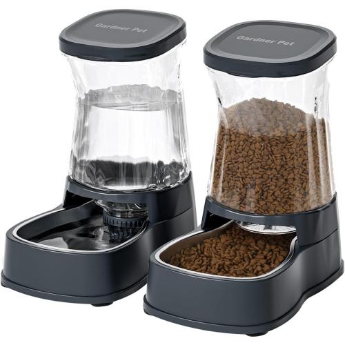 Automatic Dog Water Dispenser & Feeder Food Set, 304 Stainless Steel Bowls