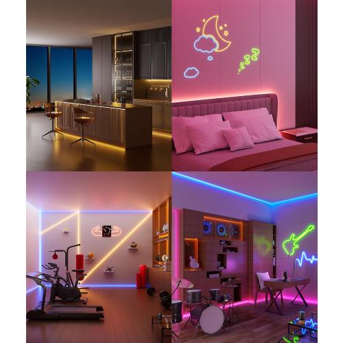 DeckTok Led Neon Rope Lights - 16.4FT Flexible Led Rope Lights RGB IP65