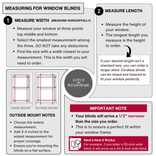 Lotus & Windoware Cordless 2 Faux Wood Room Darkening Horizontal Blind, 48 W x 48 L, Bright White, Embossed