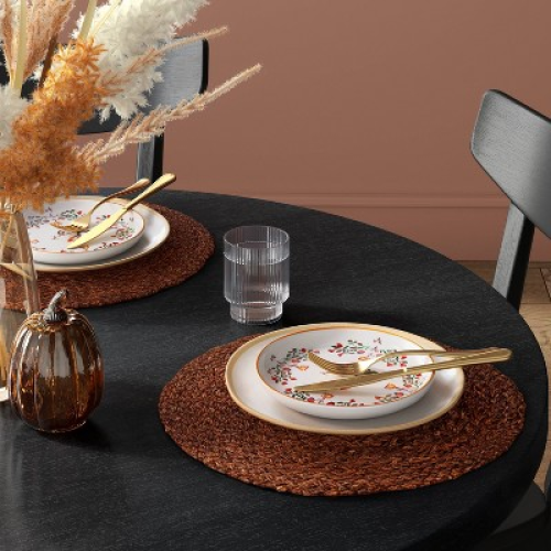 2pk Braided Seagrass Charger Dark Brown - Threshold™