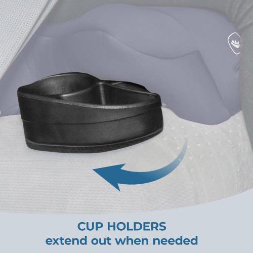 Diono Cambria LE, 2-in-1 Belt Positioning Booster Seat,Backless and High-Back Booster seat for Children from 40—120 lb,17 Wide,6 Headrest Positions,Lightweight with Latch,Blue