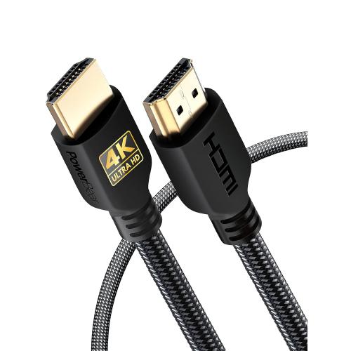 PowerBear 4K HDMI Cable 3 ft, Short Hdmi Cable, Braided Nylon & Gold