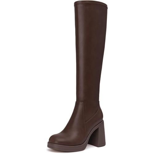 SIZE 8.5 ❗❗Athlefit Knee High Boots for Women Stretch Chunky Platform Tall Boots