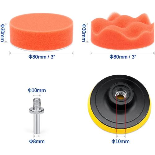 3 Inch Polishing Pads Kit, 22PCS Foam Buffing Pads for Drill Car Polishing