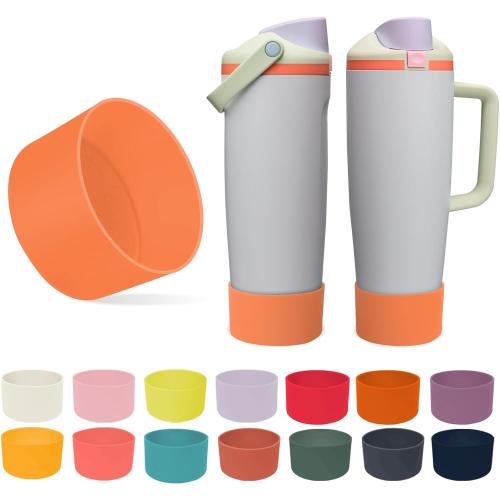 Silicone Boot for Owala 30oz & 40oz FreeSip Sway Bottles & Tumblers - Non-Slip, Scratch-Resistant, Stability Enhancer, Available in 12 Colors (Beach House Orange)