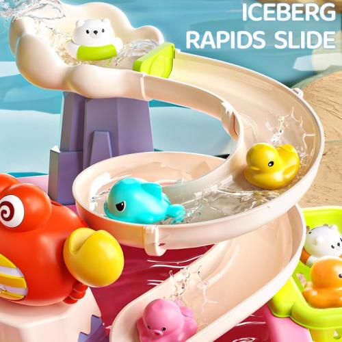 Ocean-Themed Water Table for Toddlers & Kids 3 , Outdoor Water Play Table COLOR PINK