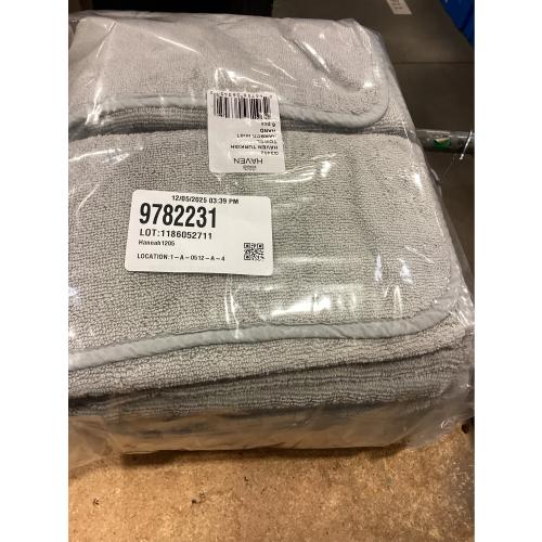 Haven Turkish Cotton Hand Towel in Harbor Mist Grey 6 pack