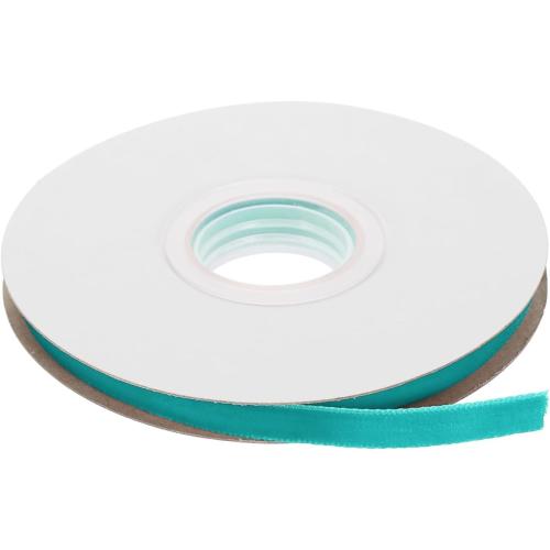 MECCANIXITY Velvet Ribbon Single Face 1/4 Inch x 5 Yard Lake Green