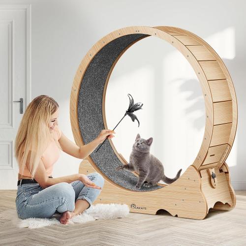 Cat Wheel, 48 XL Large Cats Exercise Running Wheel, Cat Treadmill for Indoor Cats