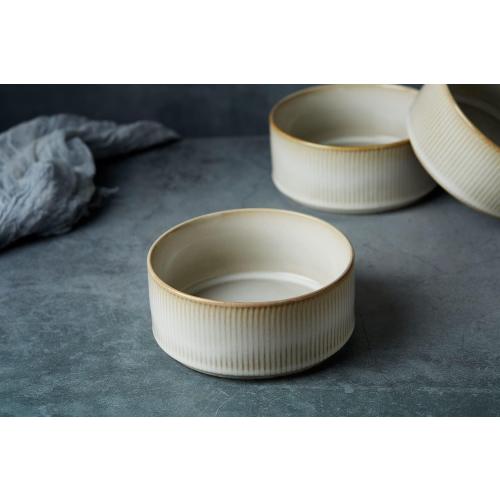 famiware Star Cereal Bowl , 23 oz Soup Bowls Cappuccino White