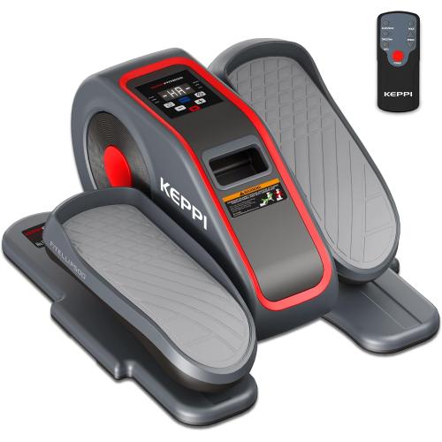 KeppiFitness Under Desk Elliptical Machine, Ellipse Leg Exerciser for Home Equipment, Mini Elliptical Machine for Seniors, Electric Seated Pedal Exerciser for Leg Exercise with Remote Control