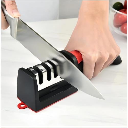 4-Stage Knife Sharpener, Kitchen Tool for Knives & Scissors