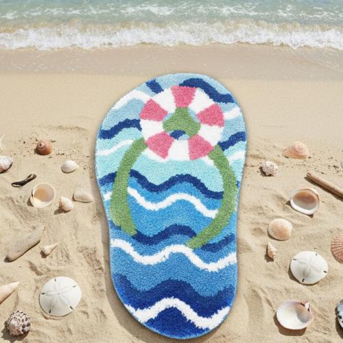 Drydiet Flip Flop Rug Summer Bathroom Cute Thongs Door Mat Decoration