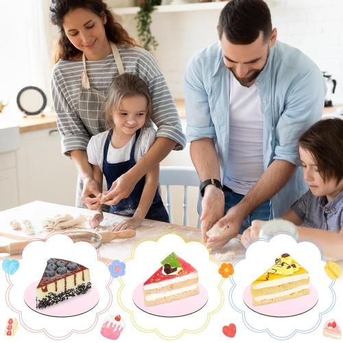 Newtay 100 Pcs 5 Inch Mini Round Cake Boards, Pink