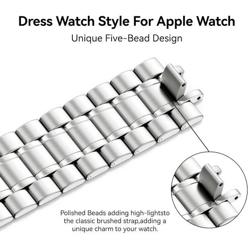 Metal Band Compatible with Apple Watch Bands for Men Women