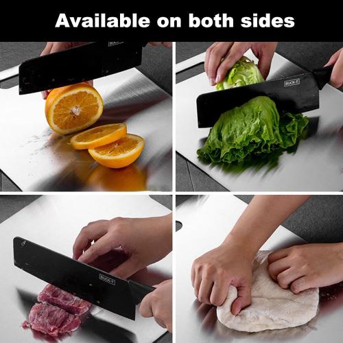 Titanium Cutting Board Set of 3 for Kitchen, 100% Pure Titanium Double-Sided Food-Grade Cutting Boards for Meat Cheese Vegetable Fruit (S M L)