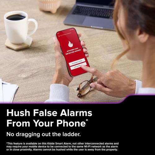 Kidde Hardwired Kidde App Enabled Smart Smoke and Carbon Monoxide Detector, AA Battery Backup, Voice Alerts, Interconnected Alarm
