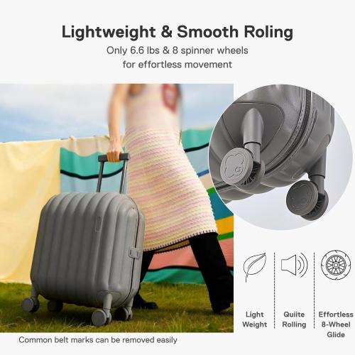 artrips Carry On Luggage 20 Inch for Business Travel & Short Trips, Italian-Inspired Lightweight Hard Shell Suitcase, German PC Matte Shell, Airline Approved, TSA Lock, PINK‼️