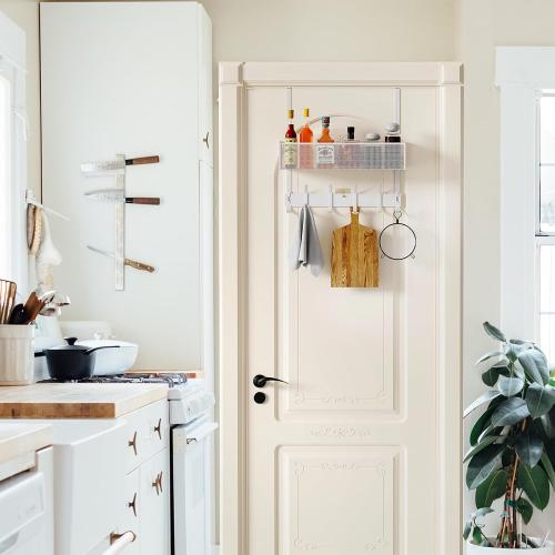 LUCYCAZ Over The Door Hooks Organizer, Door Hanger Storage with Coat Hooks