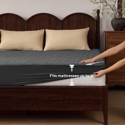 BEDLORE Waterproof Mattress Protector, King Size Mattress Pad