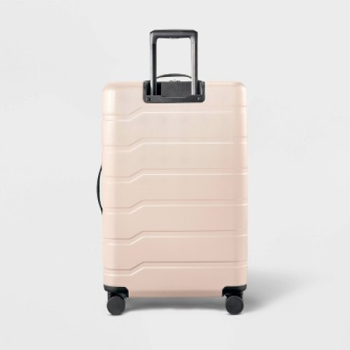 Hardside Large Checked Suitcase Pink - Open Story™