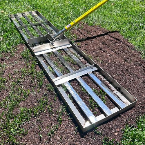 Rocklin™ 48 Lawn Leveling Rake, Stainless Steel, 78 Handle
