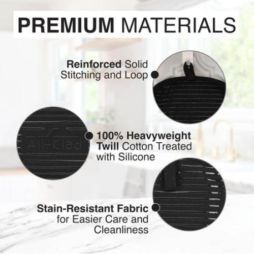 All-Clad Cotton Pot Holder, 2 Pack, Black