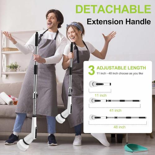Dreazu Electric Spin Scrubber, Cordless Shower Scrubber for Bathroom