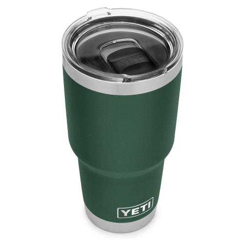 YETI Rambler 30-fl oz Stainless Steel Tumbler with MagSlider Lid, Northwoods black