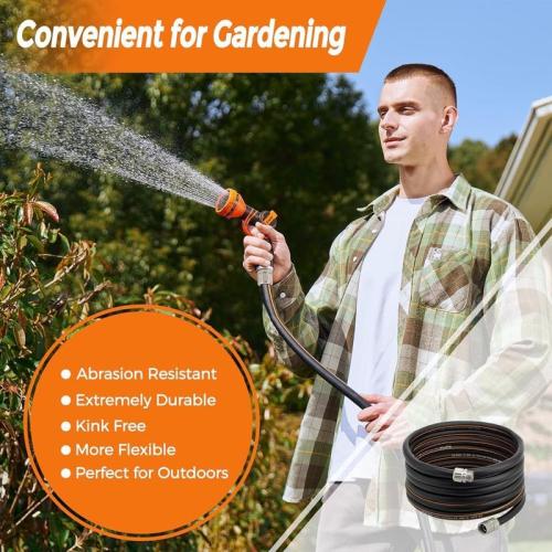 Giraffe Tools Garden Hose 5/8, 30ft Lightweight Hybrid Hose